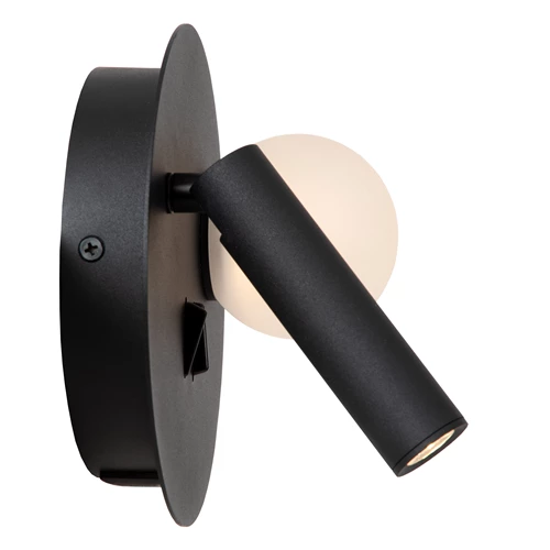 Lucide MATIZ - Bettlampe / Wandleuchte - Ø 16,5 cm - LED - 3000K - Mit USB-Ladepunkt - Schwarz - detail 2